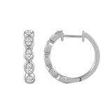 14K WHITE GOLD 1.00CT OVAL DIAMOND LADIES EARRINGS