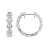 14K WHITE GOLD 1.00CT ROUND DIAMOND LADIES EARRINGS