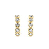 14K YELLOW GOLD 1.00CT ROUND DIAMOND LADIES EARRINGS