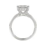 14K WHITE GOLD 2 1/4CT ROUND/EMERALD DIAMOND LADIES RING (CENTER STONE EMERALD DIAMOND 2.00CT)