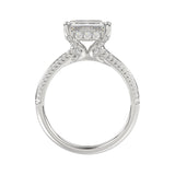 14K WHITE GOLD 2 1/4CT ROUND/EMERALD DIAMOND LADIES RING (CENTER STONE EMERALD DIAMOND 2.00CT)