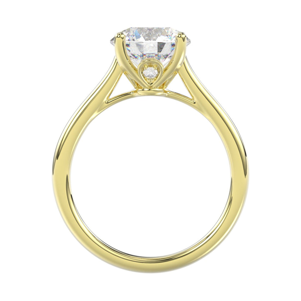 14K YELLOW GOLD 4.00CT ROUND DIAMOND BRIDAL SET (CENTER STONE ROUND DIAMOND 2CT)