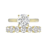 14K YELLOW GOLD 4.00CT ROUND DIAMOND BRIDAL SET (CENTER STONE ROUND DIAMOND 2CT)