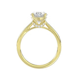 14K YELLOW GOLD 4 1/2CT ROUND/OVAL DIAMOND LADIES BRIDAL SET (CENTER STONE OVAL DIAMOND 3.00CT)