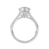 14K WHITE GOLD 4.00CT ROUND DIAMOND LADIES BRIDAL SET (CENTER STONE ROUND DIAMOND 3.00CT)
