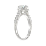 Ladies 14K White Gold Ladies Elegance- Bridal Set  3 3/4CT Round & Oval Diamonds 2.00CT Oval Center stone (Color F-G -Clarity VS1/VS2)