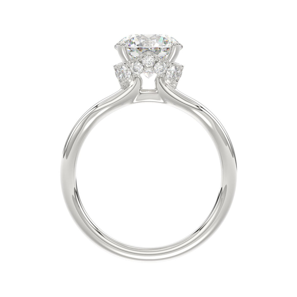 LADIES BRIDAL SET 3 5/8CT ROUND DIAMOND 14K WHITE GOLD (CENTER STONE ROUND DIAMOND 2.00CT)