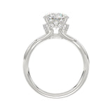 LADIES BRIDAL SET 3 5/8CT ROUND DIAMOND 14K WHITE GOLD (CENTER STONE ROUND DIAMOND 2.00CT)