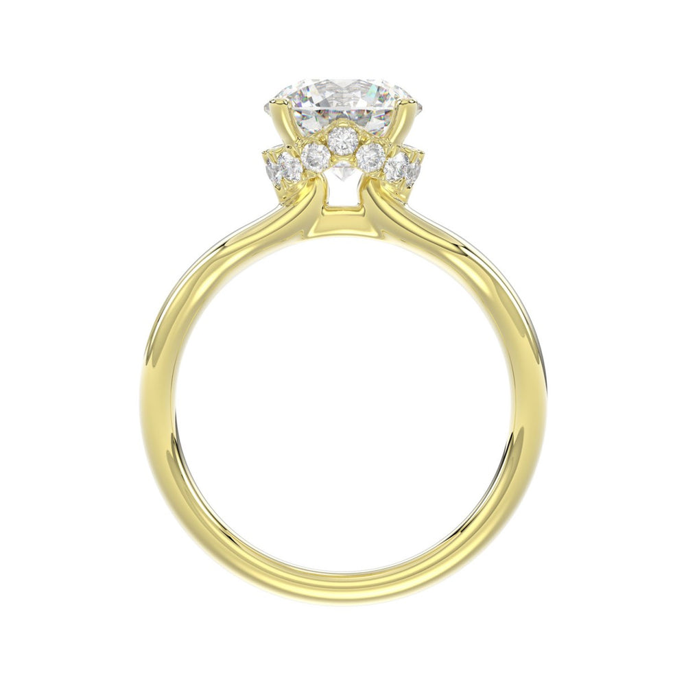 14K YELLOW GOLD 3 5/8CT ROUND DIAMOND BRIDAL SET (CENTER STONE ROUND DIAMOND 2CT)