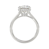 14K WHITE GOLD 4 3/8CT ROUND DIAMOND LADIES BRIDAL SET (CENTER STONE ROUND DIAMOND 3.00CT)