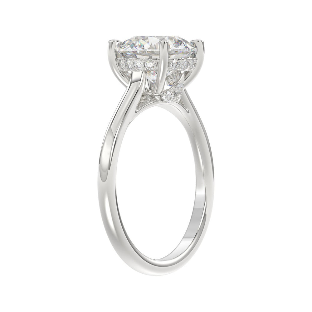 LADIES BRIDAL SET 4 3/8CT ROUND DIAMOND 14K WHITE GOLD (CENTER STONE ROUND DIAMOND 3.00CT)