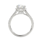 LADIES BRIDAL SET 3 1/2CT ROUND DIAMOND 14K WHITE GOLD (CENTER STONE ROUND DIAMOND 2.00CT)