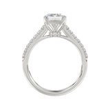 LADIES BRIDAL SET 5.00CT ROUND/EMERALD DIAMOND 14K WHITE GOLD (CENTER STONE EMERALD DIAMOND 3.00CT)