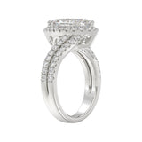 14K WHITE GOLD 2 3/4CT ROUND/MARQUISE DIAMOND LADIES RING (CENTER STONE MARQUISE DIAMOND 2CT)