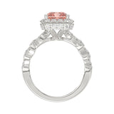 14K WHITE GOLD 4.00CT ROUND/RADIANT DIAMOND LADIES BRIDAL SET (CENTER STONE RADIANT PINK DIAMOND 3.00CT)