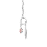 14K WHITE GOLD 3/4CT ROUND DIAMOND LADIES PENDANT WITH CHAIN