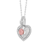 14K WHITE GOLD 3/4CT ROUND DIAMOND LADIES PENDANT WITH CHAIN