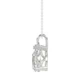 18K WHITE GOLD 1.00CT PEAR DIAMOND SOLITAIRE PENDANT WITH CHAIN (TALON CLAWS LOCK)