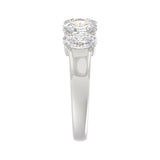 14K WHITE GOLD 2.00CT OVAL DIAMOND LADIES BAND