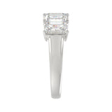 14K WHITE GOLD 2.00CT EMERALD DIAMOND LADIES BAND