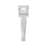 14K WHITE GOLD 2.00CT EMERALD DIAMOND LADIES BAND