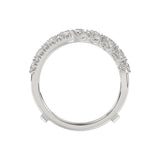 14K WHITE GOLD 1.00CT ROUND DIAMOND LADIES WRAP RING