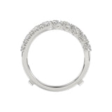 14K WHITE GOLD 1.00CT ROUND DIAMOND LADIES WRAP RING