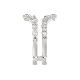14K WHITE GOLD 1.00CT ROUND DIAMOND LADIES WRAP RING