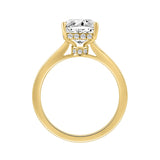 14K YELLOW GOLD 3 1/2CT ROUND/BAGUETTE/RADIANT DIAMOND LADIES RING