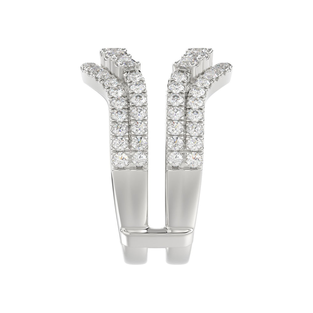 14K WHITE GOLD 1 1/4CT ROUND DIAMOND LADIES WRAP RING
