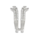 14K WHITE GOLD 1 1/4CT ROUND DIAMOND LADIES WRAP RING