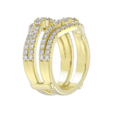 14K YELLOW GOLD 1 1/4CT ROUND DIAMOND LADIES WRAP RING