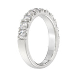 14K WHITE GOLD 1.00CT ROUND DIAMOND LADIES BAND