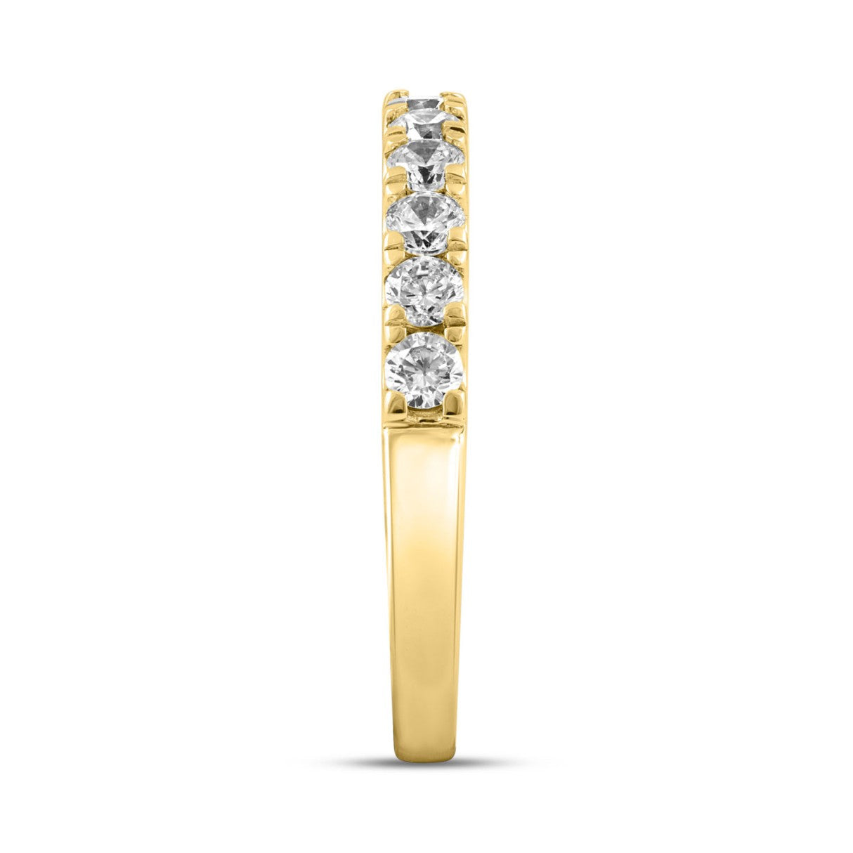 14K YELLOW GOLD 3/4CT ROUND DIAMOND LADIES BAND
