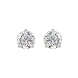 14K WHITE GOLD 6.00CT ROUND DIAMOND SOLITAIRE EARRINGS