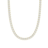 14K YELLOW GOLD 10 1/3CT 18'' ROUND DIAMOND LADIES TENNIS NECKLACE