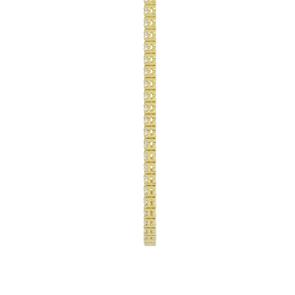 14K YELLOW GOLD 4 3/4CT 18" ROUND DIAMOND LADIES TENNIS NECKLACE