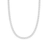 14K WHITE GOLD 7 3/4CT 18" ROUND DIAMOND LADIES TENNIS NECKLACE