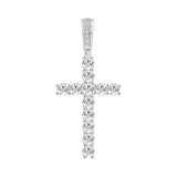 10K WHITE GOLD 2 1/2CT ROUND DIAMOND MEN'S CHARM PENDANT