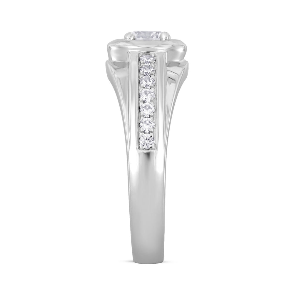 10K WHITE GOLD 3/4CT ROUND DIAMOND MEN'S RING