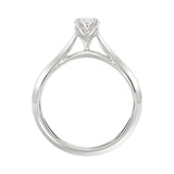 14K WHITE GOLD 3/4CT OVAL DIAMOND SOLITAIRE LADIES RING