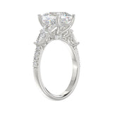 14K WHITE GOLD 4.00CT ROUND/CUSHION/TRAPEZOID/TAPER BAGUETTE DIAMOND LADIES RING