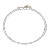 1K WHITE GOLD 2 1/2CT ROUND/PEAR/MARQUISE DIAMOND LADIES BANGLE