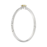 14K WHITE GOLD 3.00CT ROUND/OVAL DIAMOND LADIES BANGLE