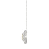 14K WHITE GOLD 1 1/4CT ROUND/PEAR DIAMOND LADIES NECKLACE