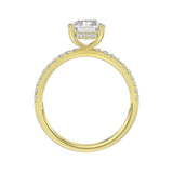 14K YELLOW GOLD 2 1/4CT ROUND/RADIANT DIAMOND LADIES RING (CENTER STONE RADIANT DIAMOND 2CT)
