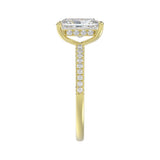 14K YELLOW GOLD 2 1/4CT ROUND/RADIANT DIAMOND LADIES RING (CENTER STONE RADIANT DIAMOND 2CT)