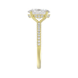 14K YELLOW GOLD 2 1/5CT ROUND/OVAL DIAMOND LADIES RING (CENTER STONE OVAL DIAMOND 2CT)