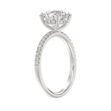 14K WHITE GOLD 2 1/4CT ROUND DIAMOND LADIES RING (CENTER STONE ROUND DIAMOND 2CT)