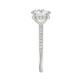 14K WHITE GOLD 2 1/4CT ROUND DIAMOND LADIES RING (CENTER STONE ROUND DIAMOND 2CT)